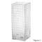 Set of 2 Square Frosted Clear Glass Table Vase - A Timeless Centerpiece for Dining Tables, Living Rooms, Bedrooms, Hotel Reception Areas and Conference Rooms, Ideal for Weddings and Special Occassions